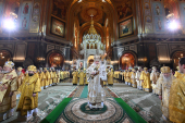 Slujirea Patriarhului de sărbătoarea Nașterii Domnului. Vecernia Mare în Catedrala „Hristos Mîntuitorul”