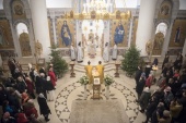 В праздник Рождества Христова Патриарший экзарх Западной Европы совершил Литургию в Троицком кафедральном соборе в Париже