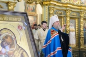 В праздник Собора Пресвятой Богородицы митрополит Астанайский Александр совершил Божественную литургию в Покровской церкви в Алма-Ате