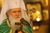His Holiness Patriarch Kirill greets Primate of Bulgarian Orthodox Church with his Name Day