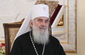 His Holiness Patriarch Kirill greets Primate of Serbian Orthodox Church with 10th anniversary of enthronement