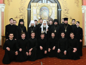 Patriarch Kirill meets with rector and students of Kiev Theological Schools