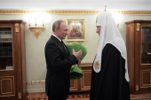 Președintele Rusiei V.V. Putin l-a felicitat pe Sanctitatea Sa Patriarhul Chiril cu prilejul aniversării întronării