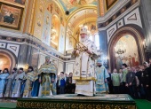 În Duminica fiului risipitor Sanctitatea Sa Patriarhul Chiril a săvîrșit Dumnezeiasca Liturghie în Catedrala „Hristos Mîntuitorul”