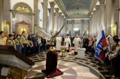 В Казанском соборе Петербурга освящен двуглавый орел для памятника воинам Русской армии в США
