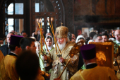 Slujirea Patriarhului în Duminica lăsatului sec de brînză în Catedrala „Adormirea Maicii Domnului” din Kremlinul Moscovei