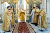 В Прощеное воскресенье Патриарший экзарх всея Беларуси совершил Литургию в Свято-Духовом соборе Минска