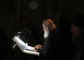 Slujirea Patriarhului în ziua de Luni a primei săptămîni din Postul Mare. Slujba dumnezeiască de dimineață la Mănăstirea stavropighială de călugări „Întîmpinarea Domnului”