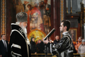 У середу першої седмиці Великого посту Святіший Патріарх Кирил звершив Літургію Передосвячених Дарів у Храмі Христа Спасителя в Москві