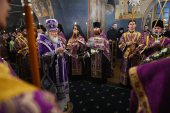 Slujirea Patriarhului în ajunul Sîmbetei din prima săptămînă a Postului Mare. Utrenia la Mănăstirea stavropighială Novospasski