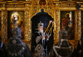 Slujirea Patriarhului în ziua de Vineri a primei săptămîni din Postul Mare. Liturghia Darurilor mai Înainte Sfințite în Lavra „Sfînta Treime” a Cuviosului Serghie