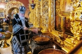 În ziua de Vineri a primei săptămîni din Postul Mare Sanctitatea Sa Patriarhul Chiril a săvîrșit Liturghia Darurilor mai Înainte Sfințite în Lavra „Sfînta Treime” a Cuviosului Serghie