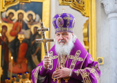 Slujirea Patriarhului în Sîmbăta celei de-a 2-a săptămîni din Postul Mare la paraclisul reședinței Patriarhale de la Mănăstirea „Sfîntul Daniel”
