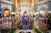 Slujirea Patriarhului în Duminica a 4-a din Postul Mare în Catedrala „Hristos Mîntuitorul” din Moscova
