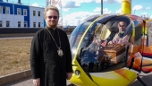Епископ Выборгский Игнатий совершил воздушный крестный ход со святынями Коневской обители