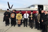 Mitropolitul de Minsk Pavel a săvărșit zborul deasupra frontierelor Republicii Belarus cu sfintele odoare ale Bisericii Ortodoxe din Belarus