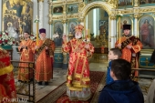 De sărbătoarea Luminatei Învieri a lui Hristos exarhul Patriarhal al întregii Belarus a săvîrșit a săvîrșit slujba dumnezeiască Pascală dîn Catedrala „Sfîntul Duh” din Minsk