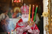De sărbătoarea Luminatei Învieri a lui Hristos Întîistătătorul Bisericii Ortodoxe Ruse a condus slujba dumnezeiască praznicală în Catedrala „Hristos Mîntuitorul”
