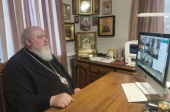 Președintele Comitetului Sinodal pentru colaborarea cu căzăcimea a condus consfătuirea online cu durectorii și preoții duhovnici ai Primei Universități Căzăcești