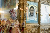 В Неделю о слепом митрополит Астанайский Александр совершил Литургию в Софийском соборе Алма-Аты