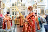 В Неделю 6-ю по Пасхе Патриарший экзарх всея Беларуси совершил Литургию в Свято-Духовом кафедральном соборе г. Минска