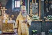 В Неделю 7-ю по Пасхе Предстоятель Украинской Православной Церкви совершил Литургию в Киево-Печерской лавре