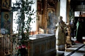 Cu prilejul celei de-a 30-a aniversări a întronării Sanctității Sale Patriarhul Alexii al II-lea a fost săvârșită panihida în Catedrala episcopală „Arătarea Domnului” din Moscova