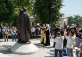 Pe teritoriul Catedralei episcopale „Hristos Mântuitorul” din Penza a avut loc inugurarea monumentului Sfinților Petru și Fevronia