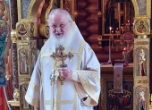 У Неділю 7-у після П'ятидесятниці Святіший Патріарх Кирил звершив Літургію в Олександро-Невському скиту