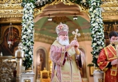 У день пам'яті пророка Божого Ілії Святіший Патріарх Кирил звершив Літургію в храмі Ілії Пророка в Обиденському провулку в Москві