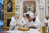 В праздник Преображения Господня Предстоятель Русской Церкви совершил Литургию в Храме Христа Спасителя