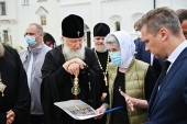 Sanctitatea Sa Patriarhul Chiril a luat cunostință de mersul lucrărilor de reparație și restaurare la Mânăstirea din Solovki