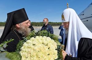 Святейший Патриарх Кирилл прибыл в Соловецкий монастырь