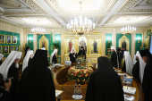 Patriarch Kirill chairs a meeting of the Holy Synod of the Russian Orthodox Church