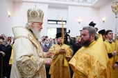 În Duminica a 14-a după Cincizecime Sanctitatea Sa Patriarhul Chiril a sfințit biserica cu hramul „Intrarea în Biserică a Maicii Domnului” din Veshneaki, or. Moscova