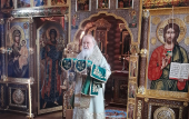 Slujirea Patriarhului de ziua pomenirii Sfântului Cuvios Serghie de Radonej la schitul „Sfântul Alexandru Nevski”
