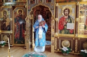 В праздник Покрова Пресвятой Богородицы Святейший Патриарх Кирилл совершил Литургию в Александро-Невском скиту