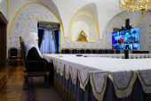 His Holiness Patriarch Kirill takes part in a talk of Russian President Vladimir Putin with leaders of religious association in Russia