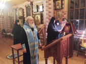 Slujirea Patriarhului în ajunul sărbătorii Intrării în biserică a Preasfintei Născătoare de Dumnezeu la schitul „Sfântul Alexandru Nevski”