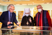 Патриарший экзарх всея Беларуси принял участие в открытии выставки художника Николая Кузьмича «Byzantium»