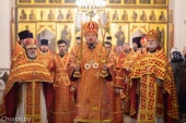 В день памяти великомученицы Екатерины Патриарший экзарх всея Беларуси совершил Литургию в Петропавловском соборе города Минска