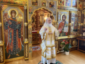 Slujirea Patriarhului de ziua pomenirii Sfântului Apostol Andrei cel Întâi Chemat la schitul „Sfântul Alexandru Nevski”