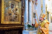 В Неделю 28-ю по Пятидесятнице Патриарший экзарх всея Беларуси совершил Литургию в Свято-Духовом кафедральном соборе Минска