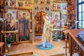 În Duminica a 29-a după Cincizecime Sanctitatea Sa Patriarhul Chiril a săvârșit Dumnezeiasca Liturghie la schitul „Sfântul Alexandru Nevski”