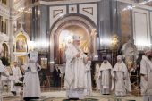 Slujirea Patriarhului în Ajunul Nașterii Domnului în Catedrala „Hristos Mântuitorul” din Moscova