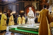 De sărbătoarea Nașterii Domnului Întâistătătorul Bisericii Ortodoxe Ruse a săvârșit Dumnezieasca Liturghie în Catedrala „Hristos Mântuitorul”