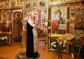 В канун праздника Крещения Господня Святейший Патриарх Кирилл совершил всенощное бдение в Александро-Невском скиту