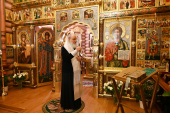 Slujirea Patriarhului în ajunul sărbătorii Botezului Domnului la schitul „Sfântul Alexandru Nevski”