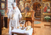 Slujirea Patriarhului de sărbătoarea Botezului Domnului la schitul „Sfântul Alexandru Nevski”