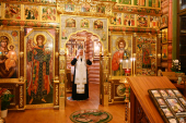 Slujirea Patriarhului în ajunul Duminicii a 33-a după Cincizecime la schitul „Sfântul Alexandru Nevski”